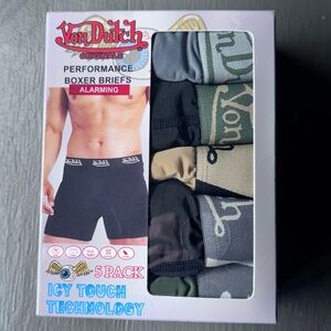 Von Dutch Boxer Briefs 5-Pack — Black, Gray, Olive, Tan